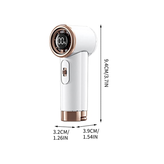 Handheld Fan High-Speed Mini Usb with 100-Speed Adjustment, Digital Display, Rechargeable Portable Personal Fan