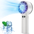 thumbnail image 1 of Handheld Fan with Ice Cooling Technology – 100-Speed Portable Fan, 5200mAh Rechargeable Battery, Digital Display, Ultra-Quiet for Office, Travel & Outdoor, 1 of 6