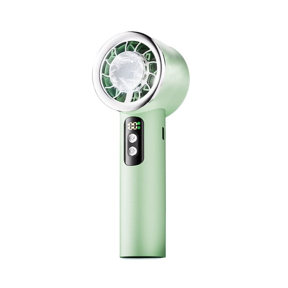 Handheld Fan, Portable Digital Display Turbine Fan Usb Rechargeable with Adjustable Wind Rate for Outdoor Office Home