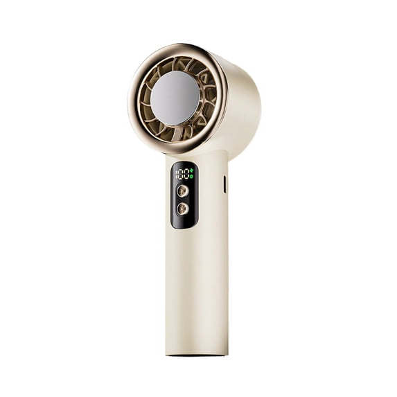 Handheld Fan, Portable Digital Display Turbine Fan Usb Rechargeable with Adjustable Wind Rate for Outdoor Office Home
