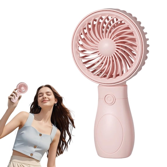 Handheld Fan Portable Fan Rechargeable Fan Mini USB Fan Personal Cooling Fan 3 Speed Quiet Hand Fan Long Battery Life for Travel Office Camping Makeup Outdoor Summer Pink Blue Green Purple