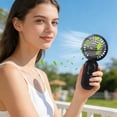 thumbnail image 1 of Handheld Fan Portable Mini Personal Fan F33, 3 Speeds USB Rechargeable Battery Operated Quiet Small Fan for Office Travel Stroller Desk Breeze, 1 of 8