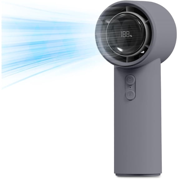 Handheld Fan Portable,Speed(1-100) Adjustable Turbo Mini Fan,Rechargeable Personal Fan 4000mAh Battery Operated,Small Pocket Fans for Outdoor Commute,Ideal Gifts for Men Women,Grey