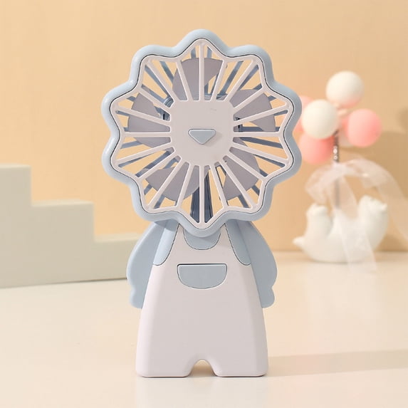 Handheld Fan, Portable USB Rechargeable Mini Fan, 3 Speed Adjustable Battery Operated Personal Fan for Outdoor Travel Office, Light Blue
