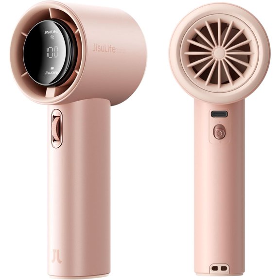 Handheld Fan Pro Series - Extreme Cooling Output: 1-100 Speed Scroll Wheel, Metal Body, Digital Display, 1.5H Fast Charge, 5000mAh-Portable Fan for Travel Outdoor, Gifts for Women Men(Grey)