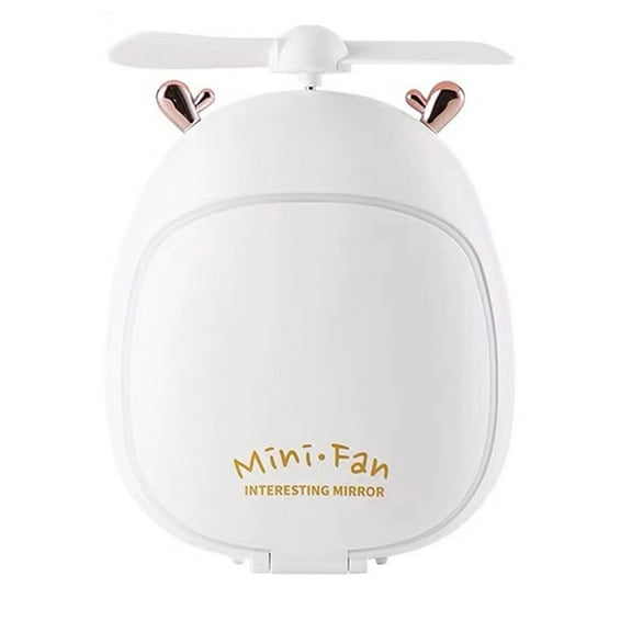 Handheld Fan, Super Mini Fan Portable Makeup Mirror For Girls Women Kids Outdoor Travelling Or Indoor Office