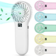 Handheld Fan, Portable Fan, Mini Handheld Personal Pocket Fan for Travel Outdoor Activities Camping, White