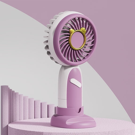 Handheld Fan USB Rechargeable Portable Mini Fan, Strong Airflow Quiet Operation Compact Design Personal Cooling Fan, Lightweight Hand Fan for Travel Office Commuting Outdoor Use
