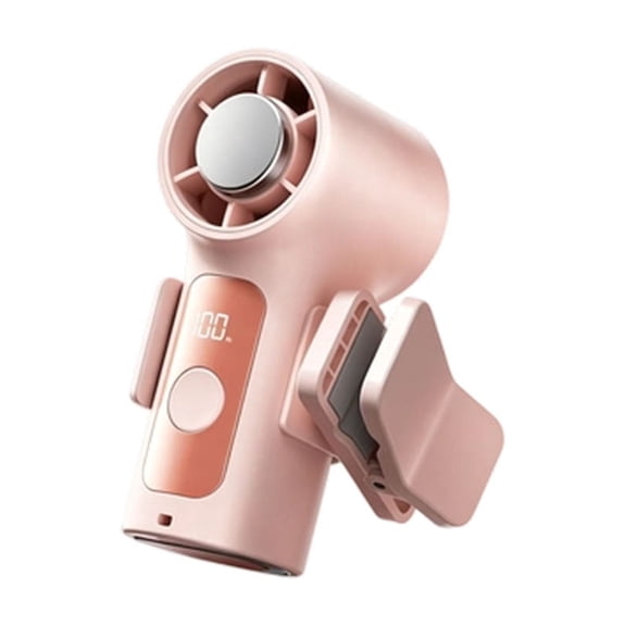 Handheld Fan with Tec Cool Pad, 6-Rate Clip-On Rechargeable Portable Fan with Led Display