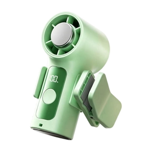 Handheld Fan with Tec Cool Pad, 6-Rate Clip-On Rechargeable Portable Fan with Led Display