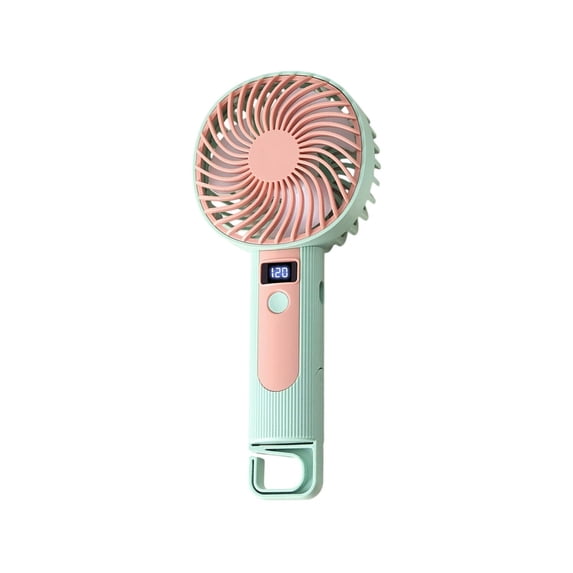 Handheld Fans That Blow Cold Air Compact Handheld Digital Fan USB-Rechargeable Double-Use Stand Or Handheld Compact And Portable Dynamoelectric Fan 120 Speed Settings for Office,Dorm,Travel Use