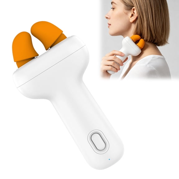 Handheld Finger Kneading Massager Simulated Human Finger Acupoint Massage Device Mini Body Massager For Neck Shoulder Soreness Relief(White-14.4Cm)