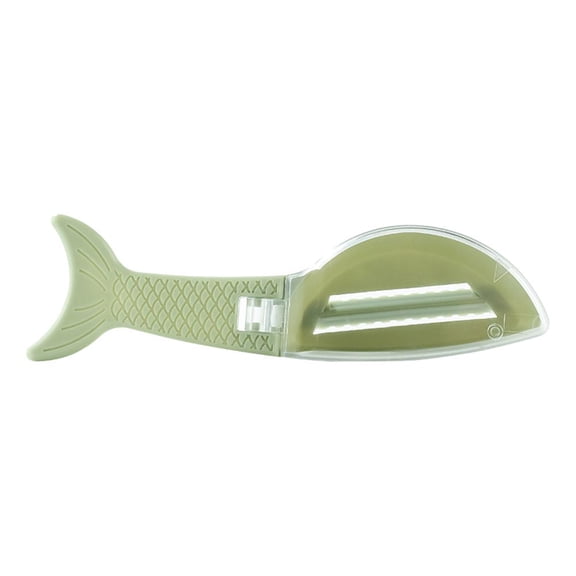 Handheld Fish Scaler – Fish-Shaped Design with Cover, Stainless Steel Blade, Kitchen Tool for Removing Fish Scales