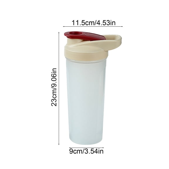 Handheld Fitness Sports Water Bottle 800ML Protein Powder Shaking Cup With Mixing Scale Mixing Cup