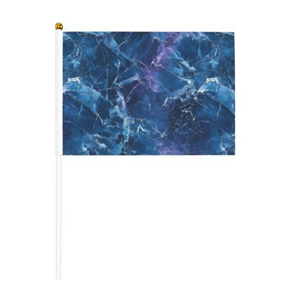 Handheld Flag Double-Sided Hand Waving Flag 8.2×5.5in Used For Team Activities Or Decoration In Decorative Places Blueviolet Marble_2 Ten Piece