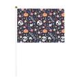 thumbnail image 1 of Handheld Flag Double-Sided Hand Waving Flag 8.2×5.5in Used For Team Activities Or Decoration In Decorative Places Skullhead Pumpkin Flower Six Piece, 1 of 8