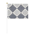 thumbnail image 1 of Handheld Flag Double-Sided Hand Waving Flag 8.2×5.5in Used For Team Activities Or Decoration In Decorative Places Argyle Plaid Lightslategray_1 Ten Piece, 1 of 8