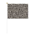thumbnail image 1 of Handheld Flag Double-Sided Hand Waving Flag 8.2×5.5in Used For Team Activities Or Decoration In Decorative Places Leopard Print Pattern White And Black_4 Six Piece, 1 of 8