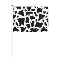 thumbnail image 1 of Handheld Flag Double-Sided Hand Waving Flag 8.2×5.5in Used For Team Activities Or Decoration In Decorative Places Simple Cow Print Pattern, Vector Art Style_4 Six Piece, 1 of 8