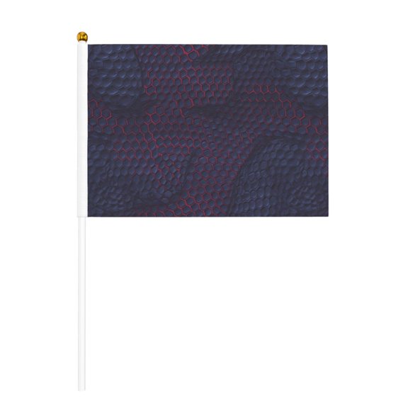 Handheld Flag Double-Sided Hand Waving Flag 8.2×5.5in Used For Team Activities Or Decoration In Decorative Places Snake Skin Print Style Palevioletred_4 Ten Piece