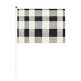 thumbnail image 1 of Handheld Flag Double-Sided Hand Waving Flag 8.2×5.5in Used For Team Activities Or Decoration In Decorative Places White Buffalo Plaid Check Tartan Scotland_1 Ten Piece, 1 of 8