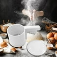 thumbnail image 1 of Handheld Flour Sieve Cup Powdered Sugar Shaker Durable Flour Shaker Flour Sieve Hand Crank Flour Sifter for Kitchen Utensil white, 1 of 8
