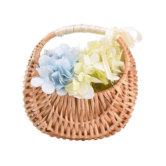 Handheld Flower Basket Willow Woven Handmade Flower Basket