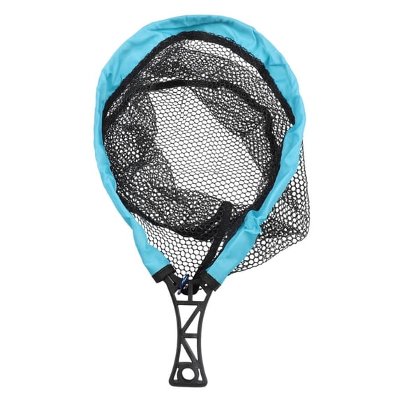 Handheld Fly Fishing Net, Tough Metal Mesh Ring, Comfortable Grip for Catch and Release