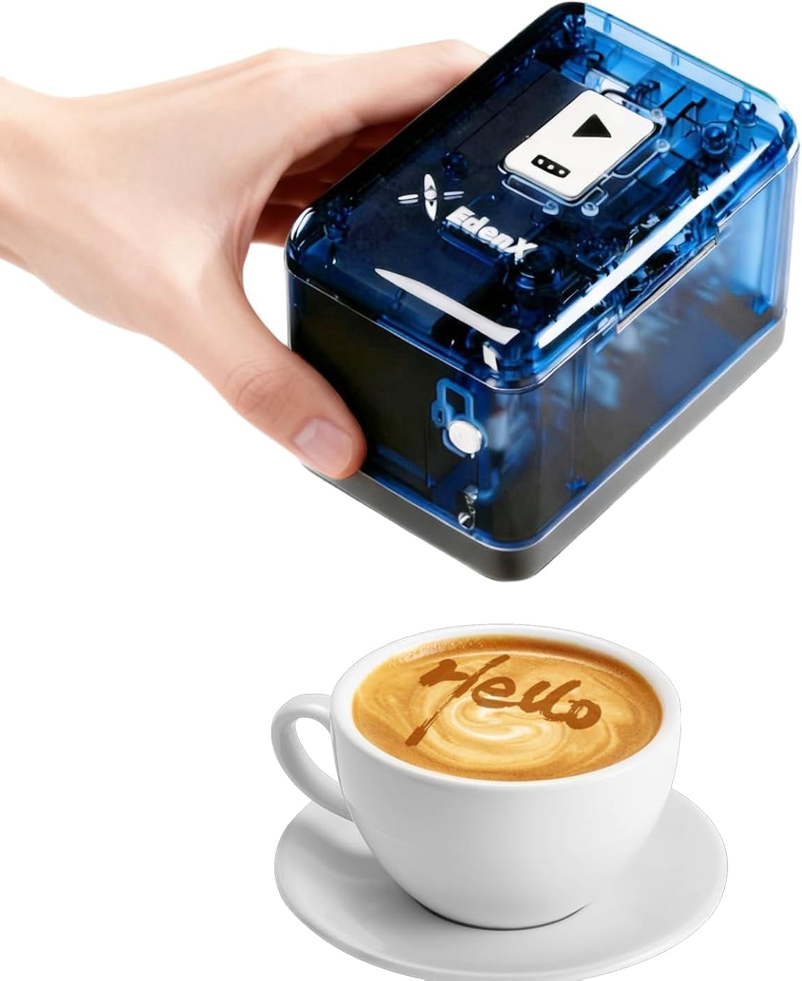 Handheld Food Printer Pen for Creative Coffee, Decorative Baking & Dessert Portable Mini Coffee PrintPen | Bluetooth, AP & Wi-Fi Connections