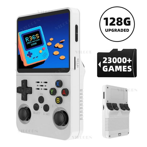 VILCORN R36S Handheld Game Console, 128G, 50+ Emulators, for