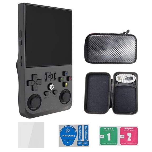 Handheld Game Console, 4.0-inch Large Screen Handheld Game Console, 128G Handheld Game Console(Clear Black)