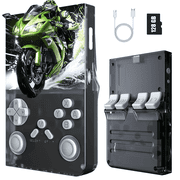Handheld Game Console with 8000+ Classic Games, 128GB SD Card, 3.5 IPS Screen, Dual-Core 1.2GHz, 2GB RAM, HDMI Output, 3000mAh Battery Transparent Black