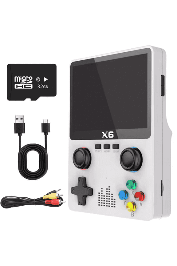 Handheld Game Console with 32G TF Card, White