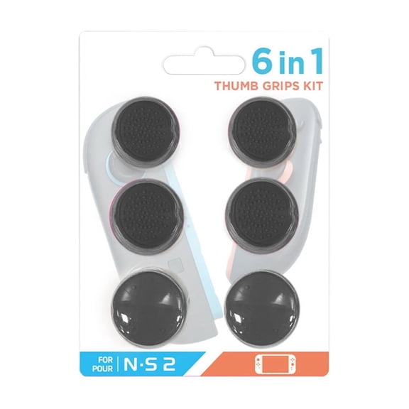 Handheld Gaming Console Thumb Stick Caps | Handheld Game Console Controller Grips | Portable Gaming Console Analog Protective Covers Black 6 Pack