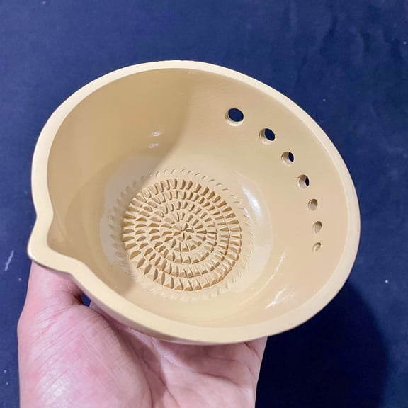 Handheld Garlic Shredder Bowl, Manual Garlic Chopper Grinder, Kitchen Mincer Crusher, Garlic Press Tool with Container for Cooking