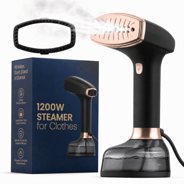 Handheld Garment Steamer, 1200W Portable Clothes Steamer with 370ml ...