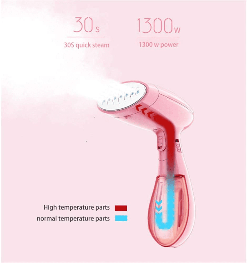 Handheld Garment Steamer Ironing Transparent Water Tank Foldable