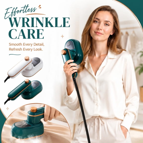 Handheld Garment Steamer Portable Fabric Steam Iron with Rotating Head Large Water Tank Powerful Clothes Wrinkle Remover 2nd Generation (UK Plug, 1PC)
