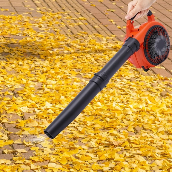 Handheld Gas Leaf Blower 2-Stroke 25.4cc 0.75kW, 7000RPM 0.13m/s Airflow Lightweight 8.3lbs Yard Blower with 0.9L Fuel Tank, 90dB Silencer for Leaves Snow Debris Lawn Care
