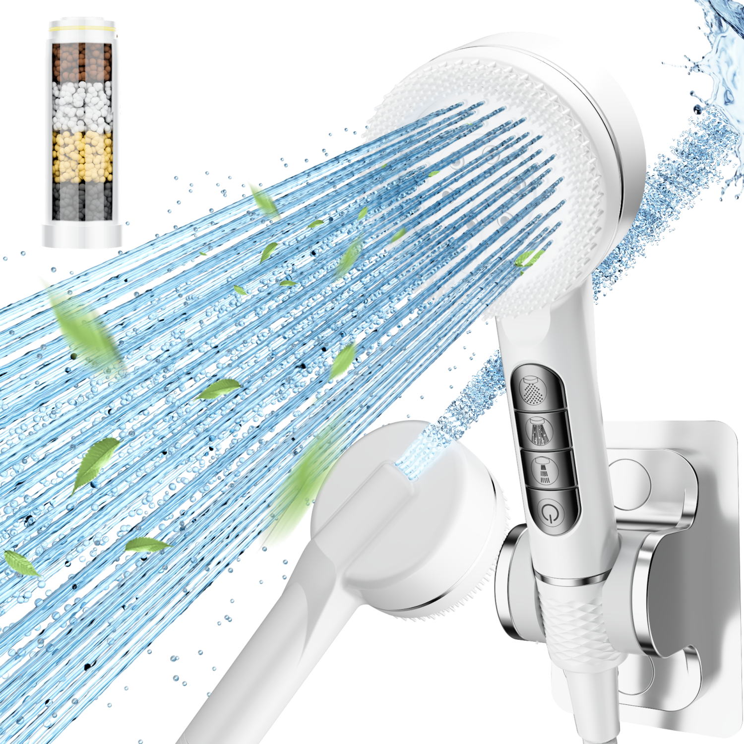 Handheld RV Shower Head Kit, High Pressure, 4 Spray Modes, Power Wash ...