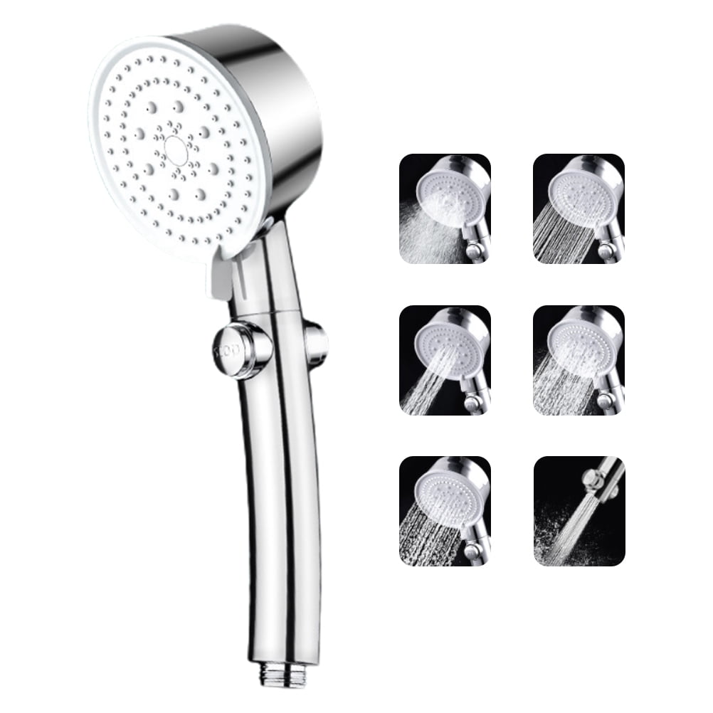 Handheld High Pressure Shower Head with 6 Spray Mode Detachable Hand ...