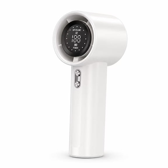 Handheld High Speed Fan, 100 Speed Adjustable Turbo Mini Portable Fan with LED Digital Display and USB Rechargeable Battery for Office Desk, Subway Commute and Classroom