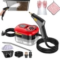 thumbnail image 1 of Handheld High Temperature Pressurized Steam Cleaner 2500W for Home Use, 6 Speeds Cleaning Machine for Tile Grout Kitchen Grease Sofa Upholstery Car Detailing - BLACK AND RED, 1 of 7
