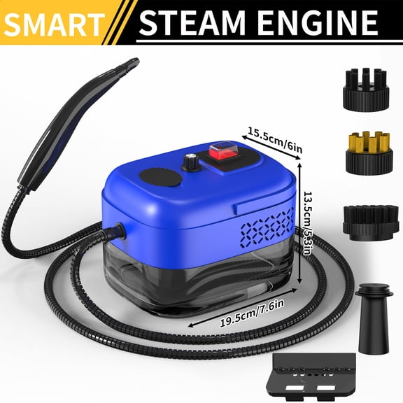 Handheld High-Temperature Pressurized Steam Cleaner with Brush Head - Portable Cleaning Tool for Kitchen, Furniture, Bathroom & Car