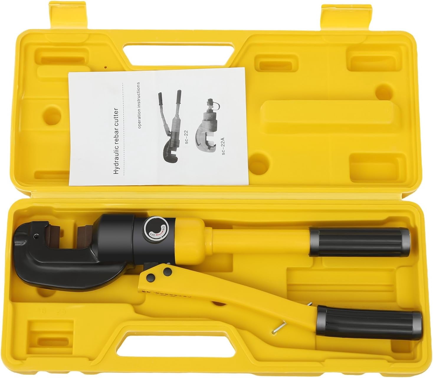 Handheld Hydraulic Rebar Cutter, 0.16-0.63 inch Concrete Construction Tool 8 Ton Hydraulic Rebar Cutter Manual Cutting Pliers with Portable box Handheld Cutting Tool for Frames Furniture