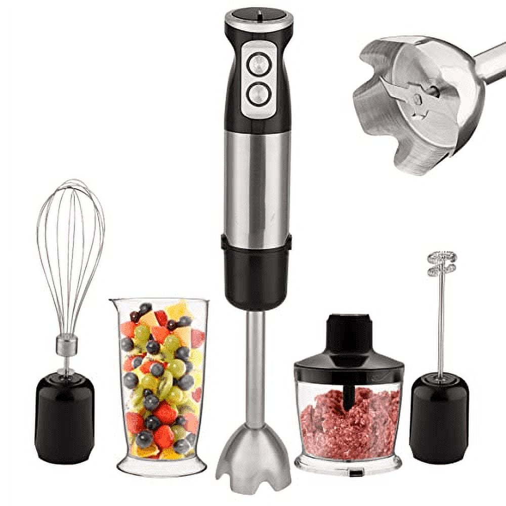 Ninja Foodi Power Mixer System, Black Hand Blender and Hand Mixer Combo  with Whisk and Beaters, 3-Cup Blending Vessel, CI100