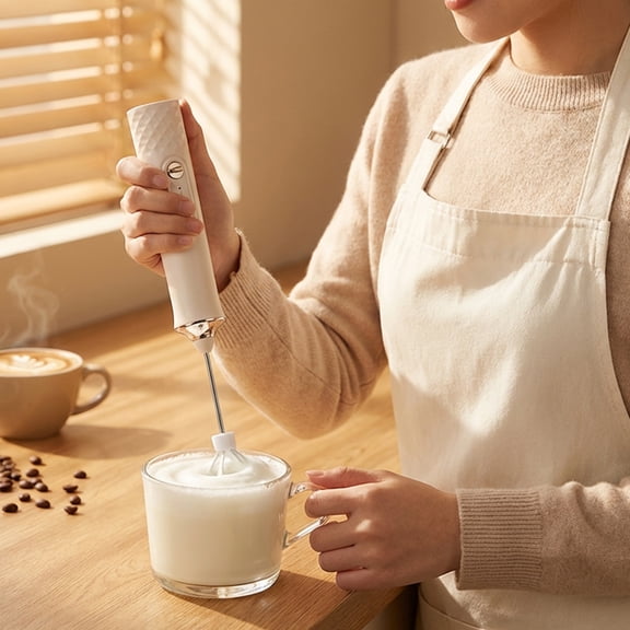 Handheld Immersion Corded Electric Mixer R-4, With 4 Interchangeable Accessories (Whisk, Milk Frother, Coffee Stirrer, Dough Hook) For Home Baking, Coffee Preparation, And Kitchen