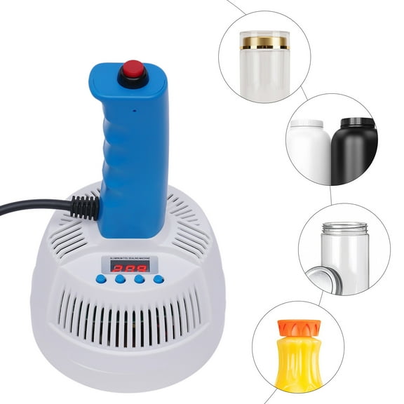 Handheld Induction Sealer 500W  5 Level Adjustable Power (100-500W), 2-10cm Bottle Cap Sealing Machine, Electromagnetic Induction Sealer for Plastic/Glass Bottles, Food Supplement Cosmetic Jar, 110V