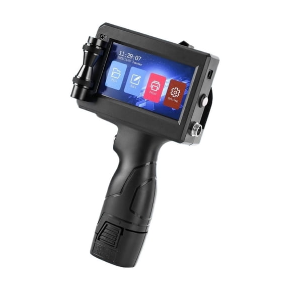 Handheld Inkjet Printer 12.7/25.4mm for QR Barcode Batch Date Number Logo Expiry Date Coding Machine Non-encrypted 25 Languages
