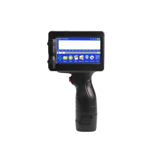 Handheld Inkjet Printer 12.7mm Includes White Black Ink Portable Coding Machine Expiry Date Logo Barcode Batch Number ,Crisp Output